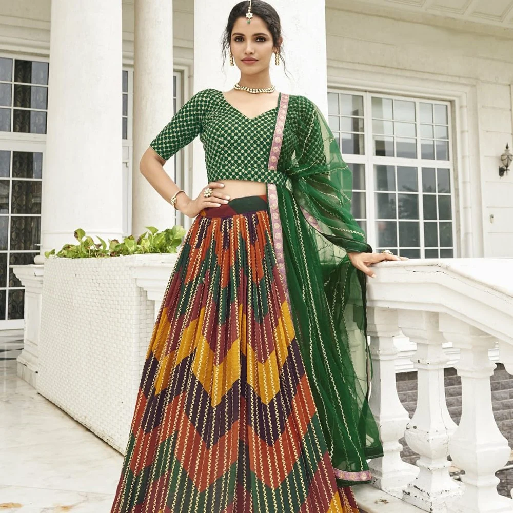 Shreematee Kiasha Pure Georgette Wedding Lehenga Choli