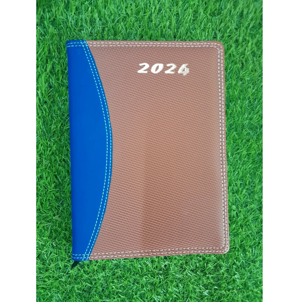 PU Leather Cover 2024 New Year Diary, A4