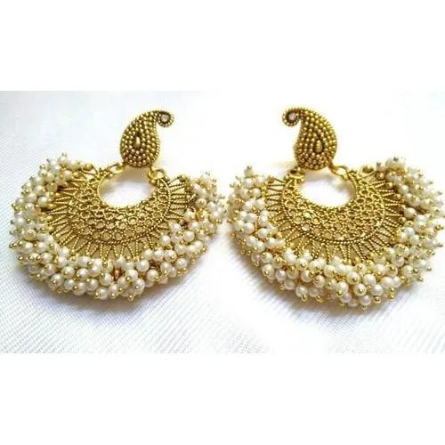 Party Wear Gold Plated Earrings