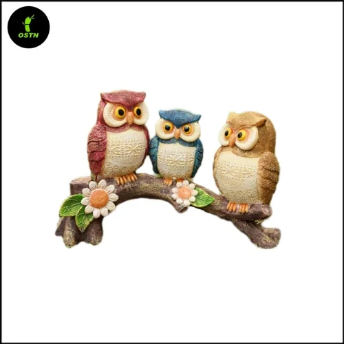 Ostnkart Decorative Set of Owl Resin Figurine Showpiece Living Room,Bedroom,OfficeHome Decoration